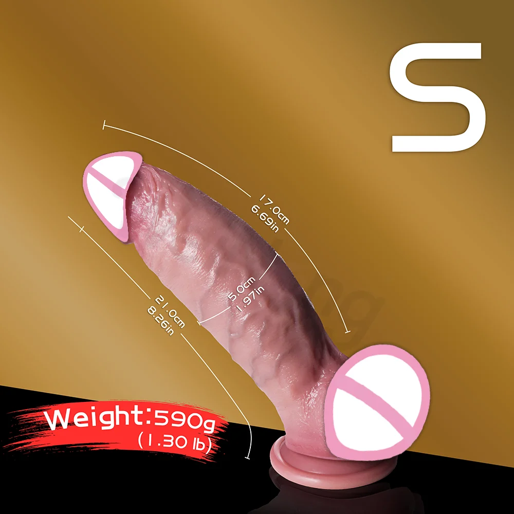 Huge and realistic dildo, equipped with thick suction cup for female masturbation companion, anal penetration accessory, sex toy