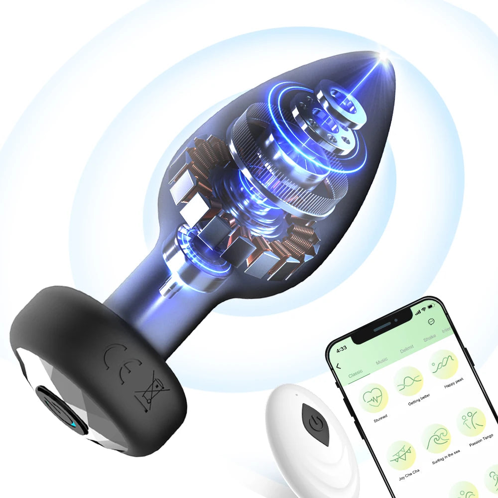 Vibrating Anal Vibrator for Man 10 Vibration Wireless Control Butt Plug Sex Toys for Couple Prostate Massager Adult Gay Products