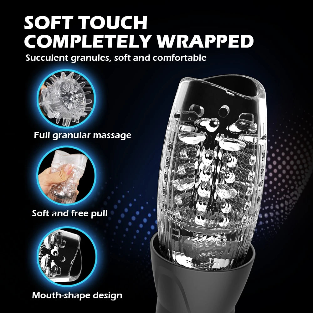 Male Masturbator Sex Toys for Men - Adult Toy with Thrusting & Rotating, Penis Vibrator Pocket Pussy Hands Free Sex Machine