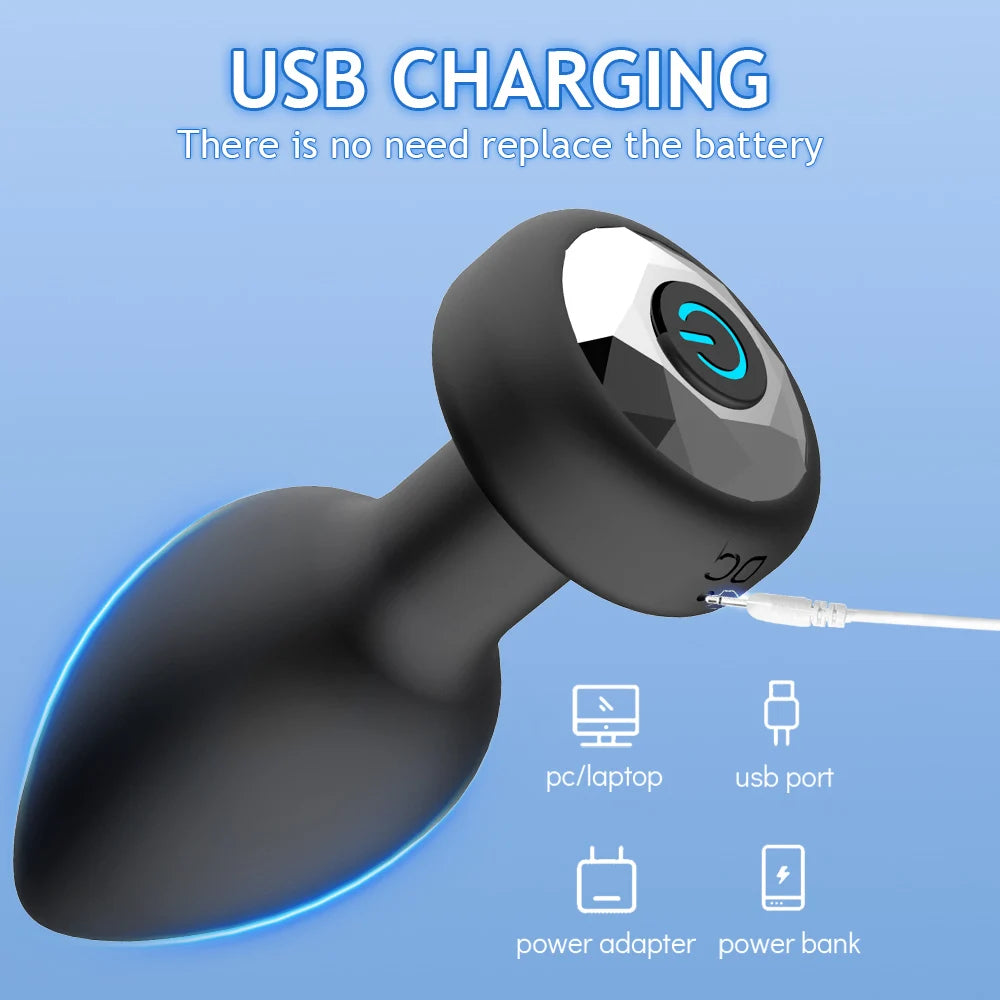 Vibrating Anal Vibrator for Man 10 Vibration Wireless Control Butt Plug Sex Toys for Couple Prostate Massager Adult Gay Products