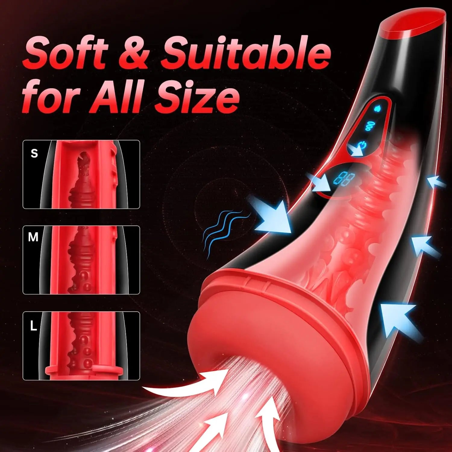 Male Masturbator Sex Toys for Men - Adult Toy Male Sex Toys with 9 Sucking & 9 Vibrating, Pocket Pussy Hands Free Sex Machine