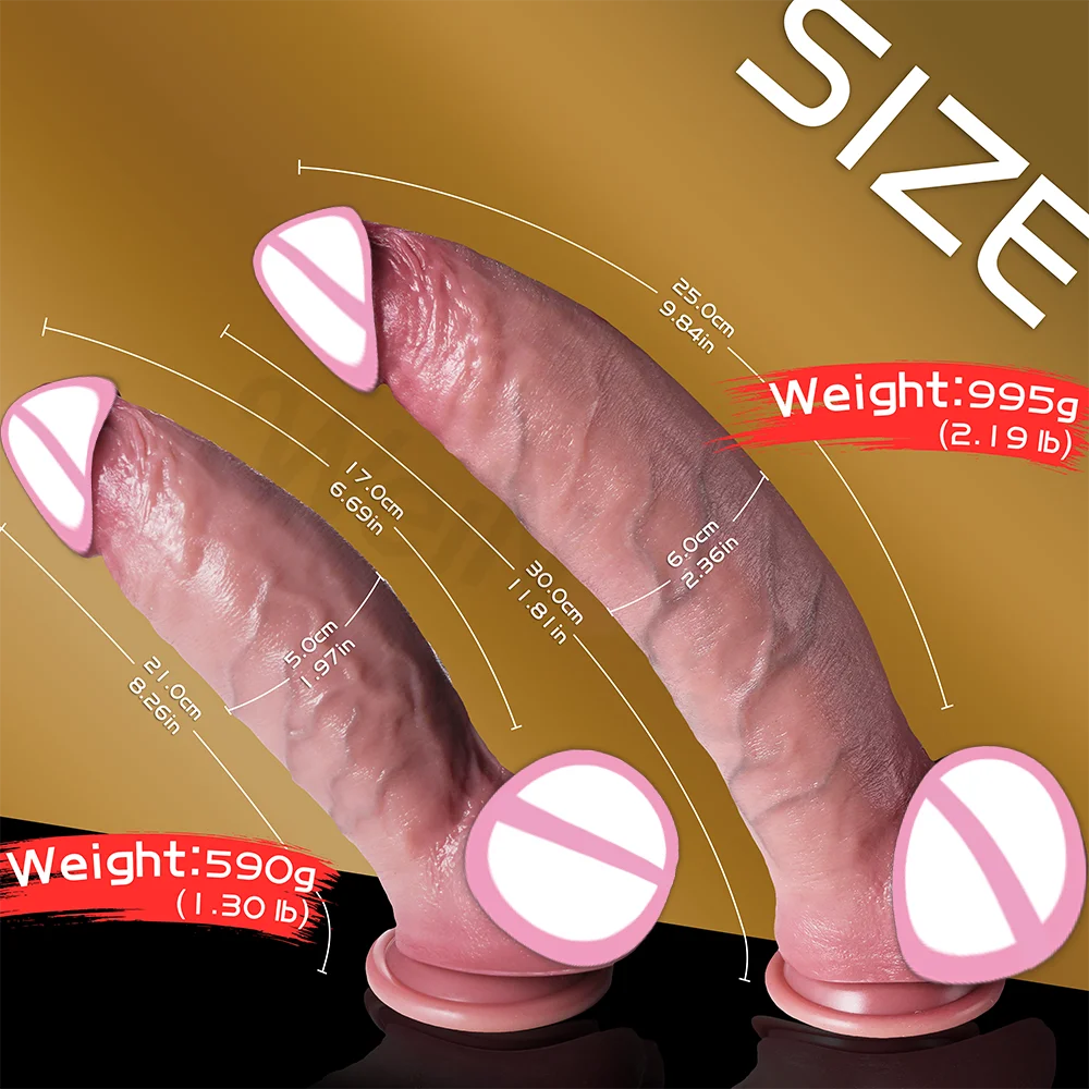 Huge and realistic dildo, equipped with thick suction cup for female masturbation companion, anal penetration accessory, sex toy